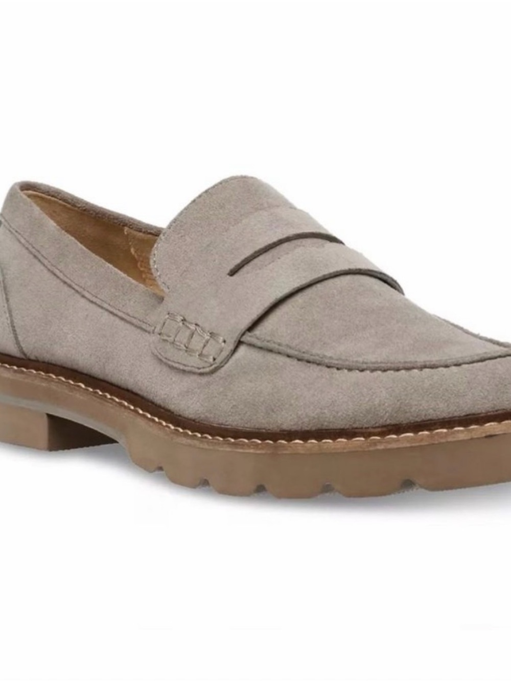 Anne Klein everly Taupe Suede Penny Loafers